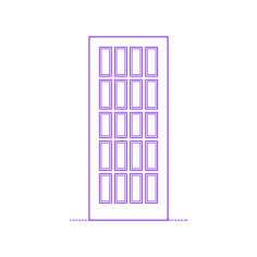 Buildings Exterior Doors Solid Entry Door Grid 20 Panels Craft Design Svg File, Free Vectors File